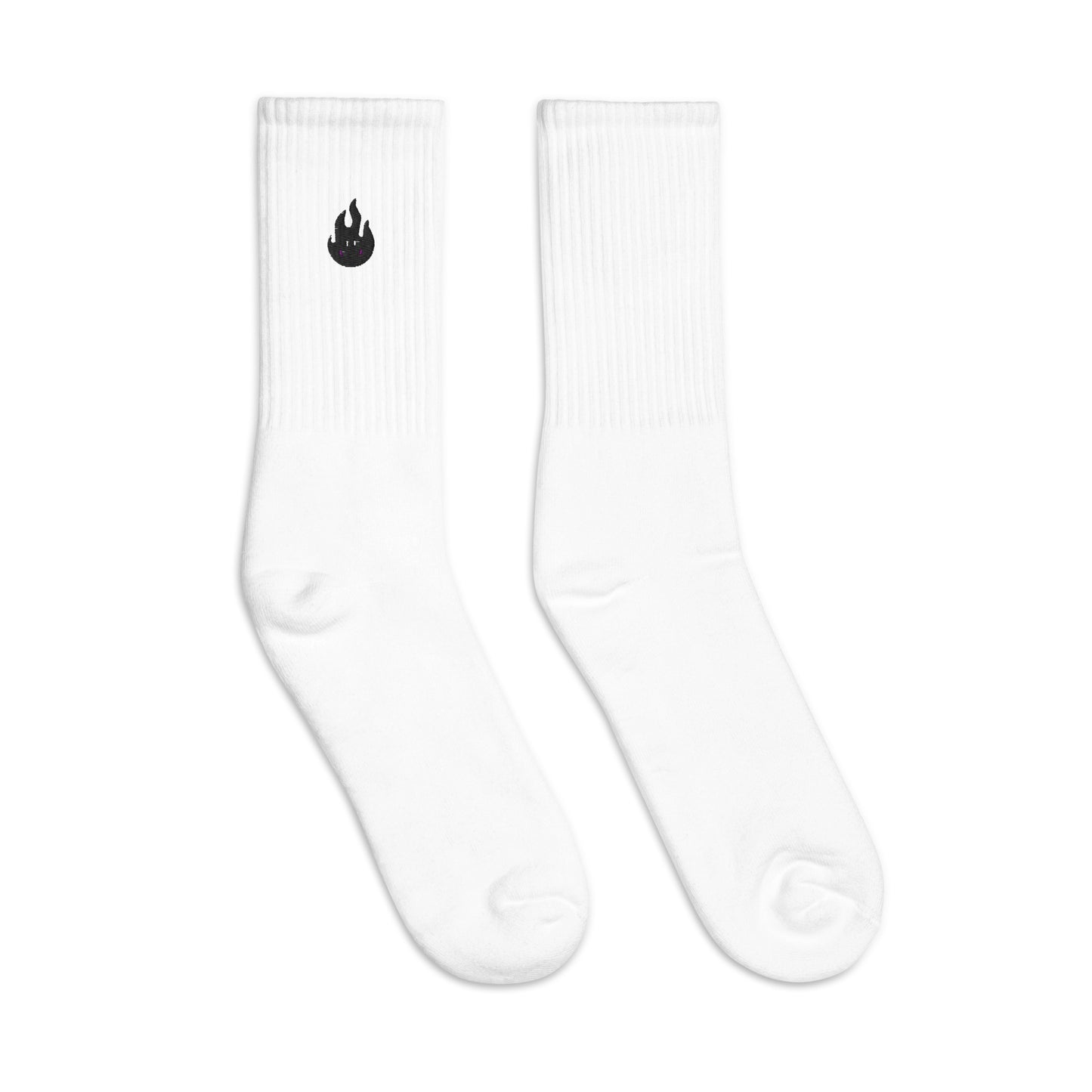 Fire Smiley Face Socks